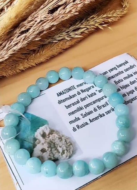 Gelang batu mulia Amazonite