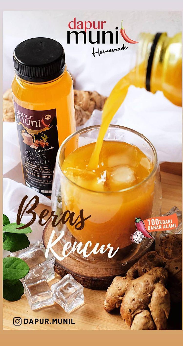 Jamu Kunyit Asem , Beras Kencur , Herbal Telang dalam botol 1 liter(Made by Order)