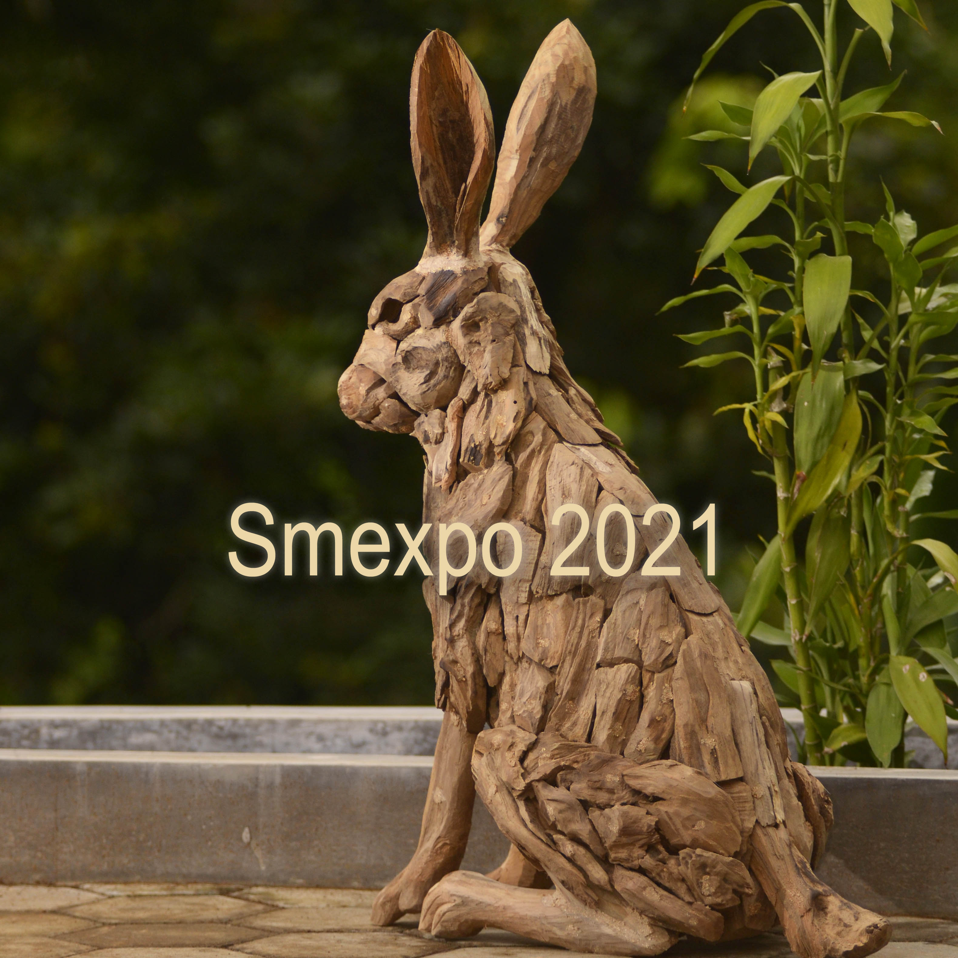 Driftwood Resting Hare Sculpture