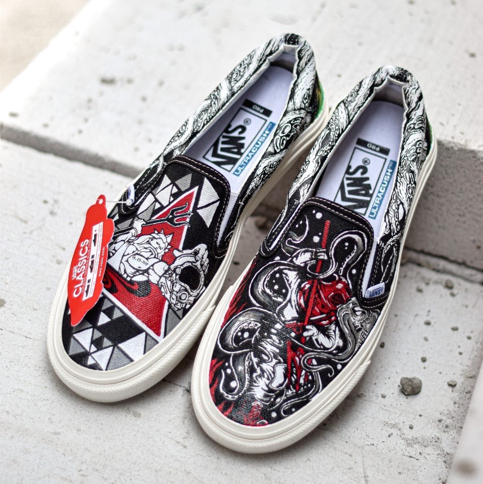 Sepatu Custom Lukis (Full Details)