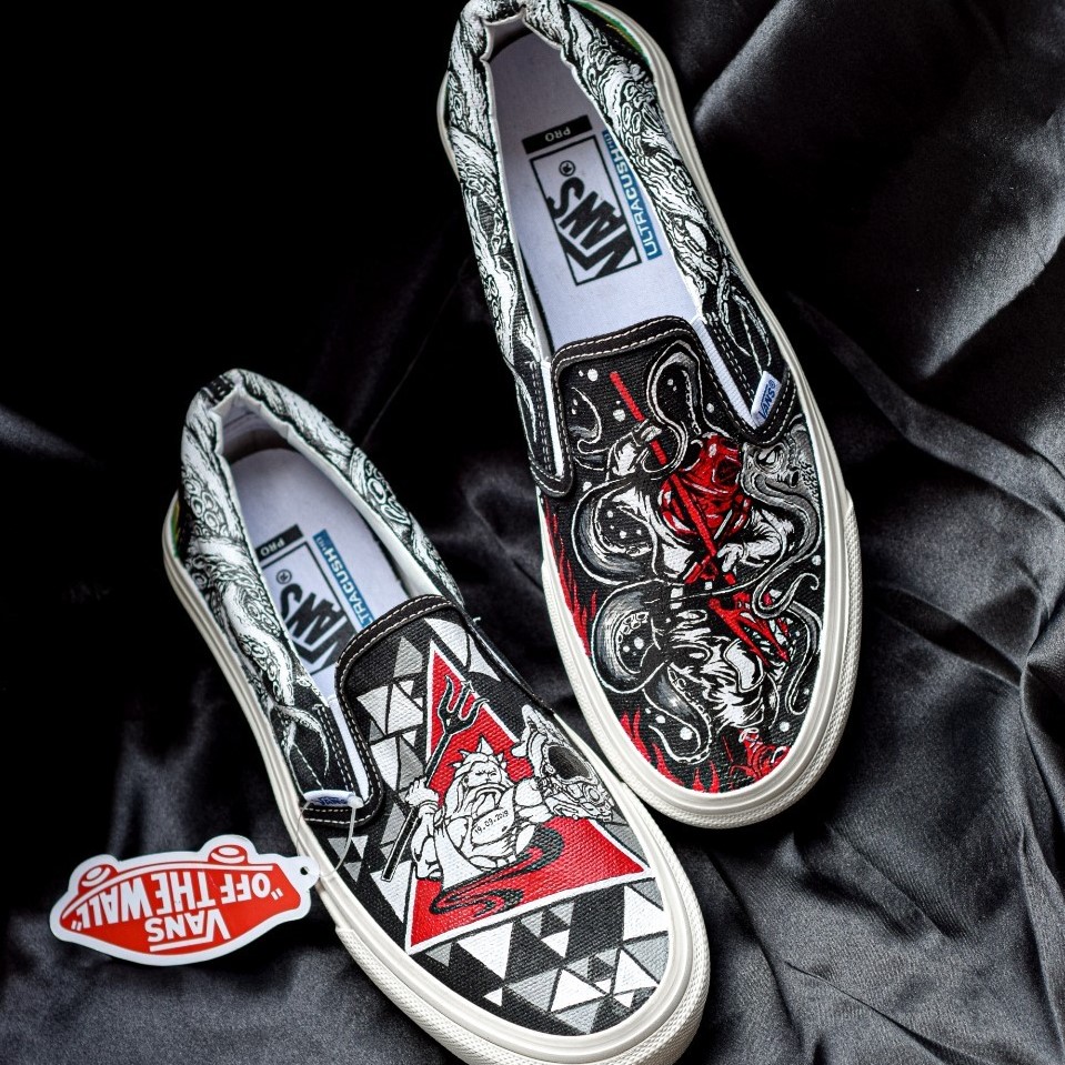 Sepatu Custom Lukis (Full Details)