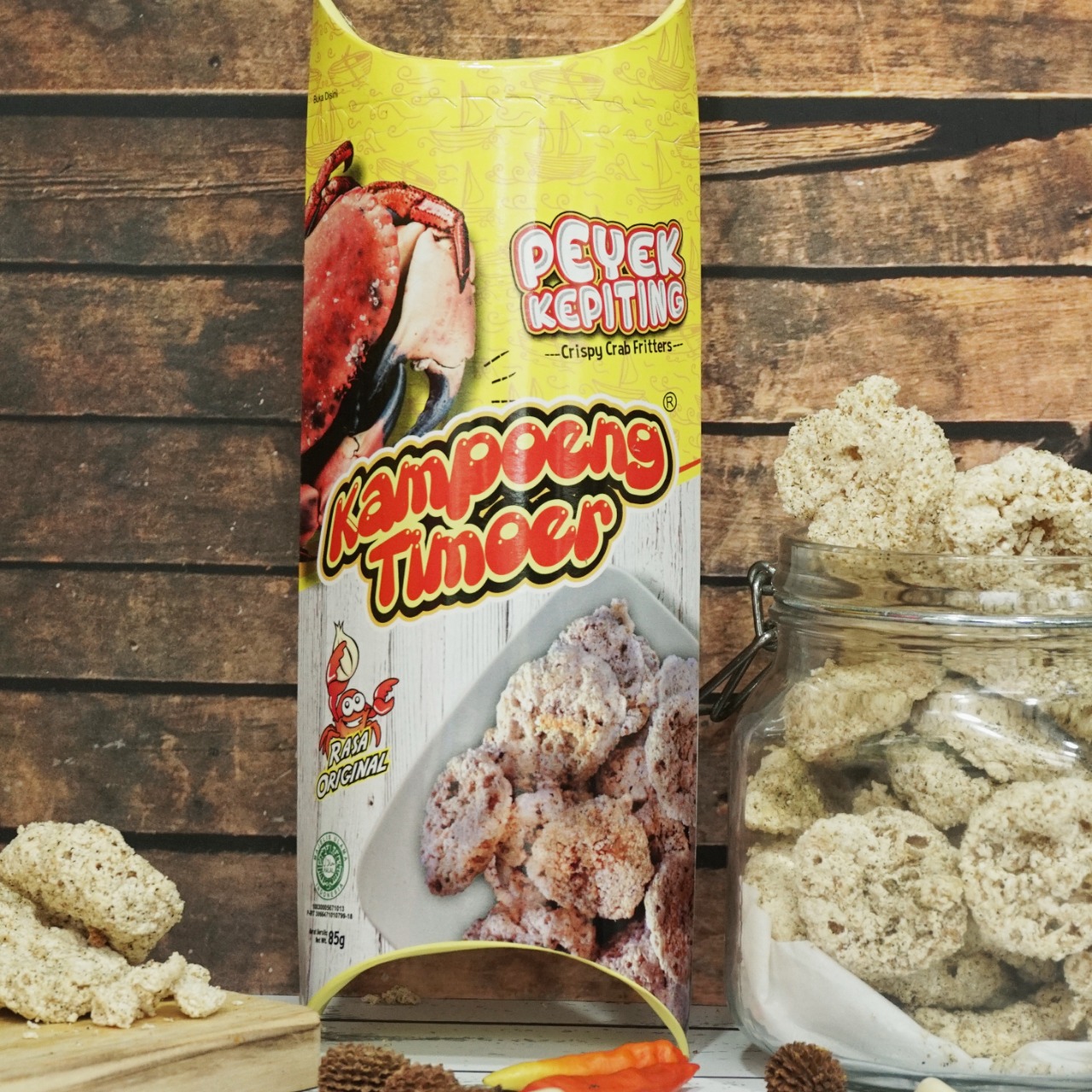 Peyek Kepiting Kampoeng Timoer rasa Original kemasan 85g