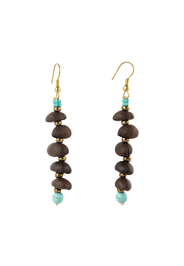 Coffee Beans Drop Earrings