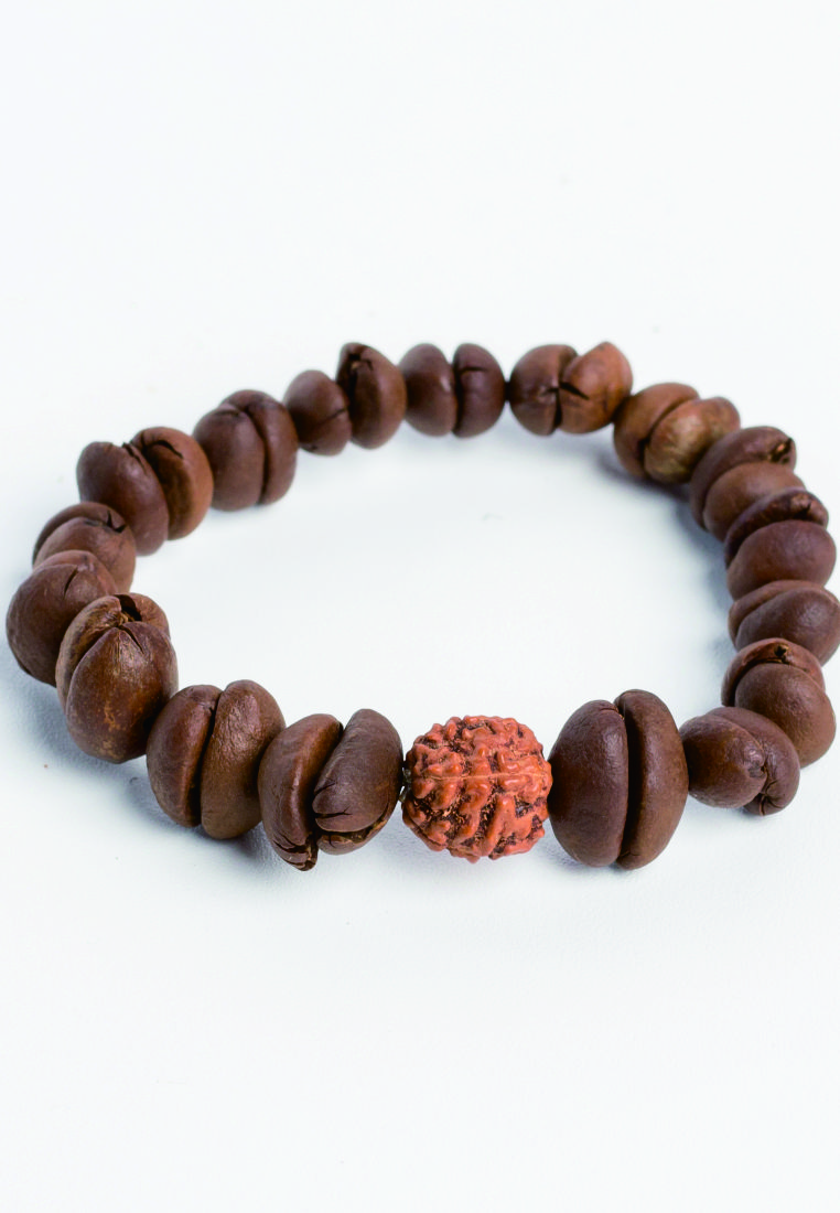 Coffee Bean Rudraksha Bracelet