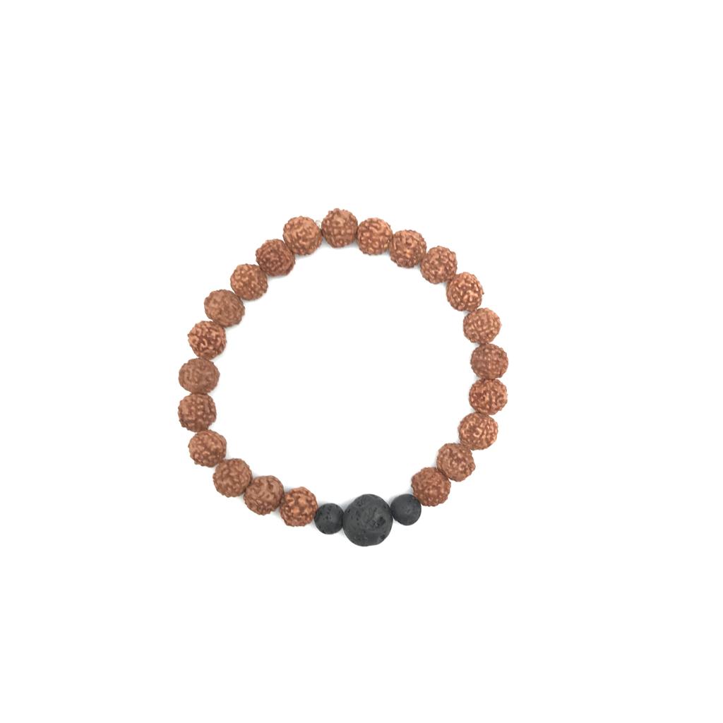 Gelang Rudraksha Batu lava