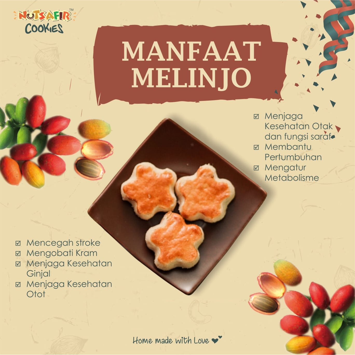 Nutsafir Cookies Melinjo