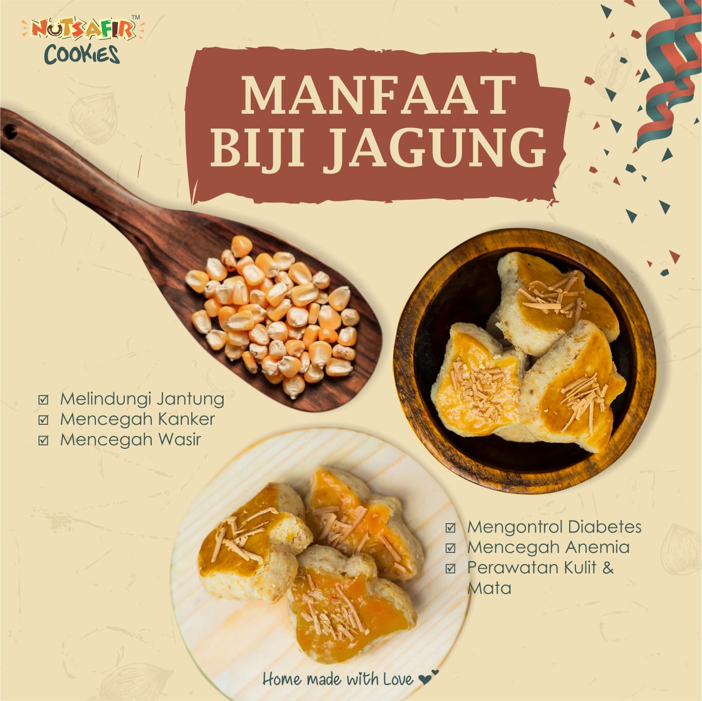 Nutsafir Cookies Jagung Keju