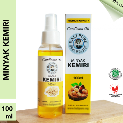 Bali Pure Home Industry - Minyak Kemiri Alami Murni Asli Penyubur Rambut Atasi Kebotakan dan Rambut Rontok 100ml