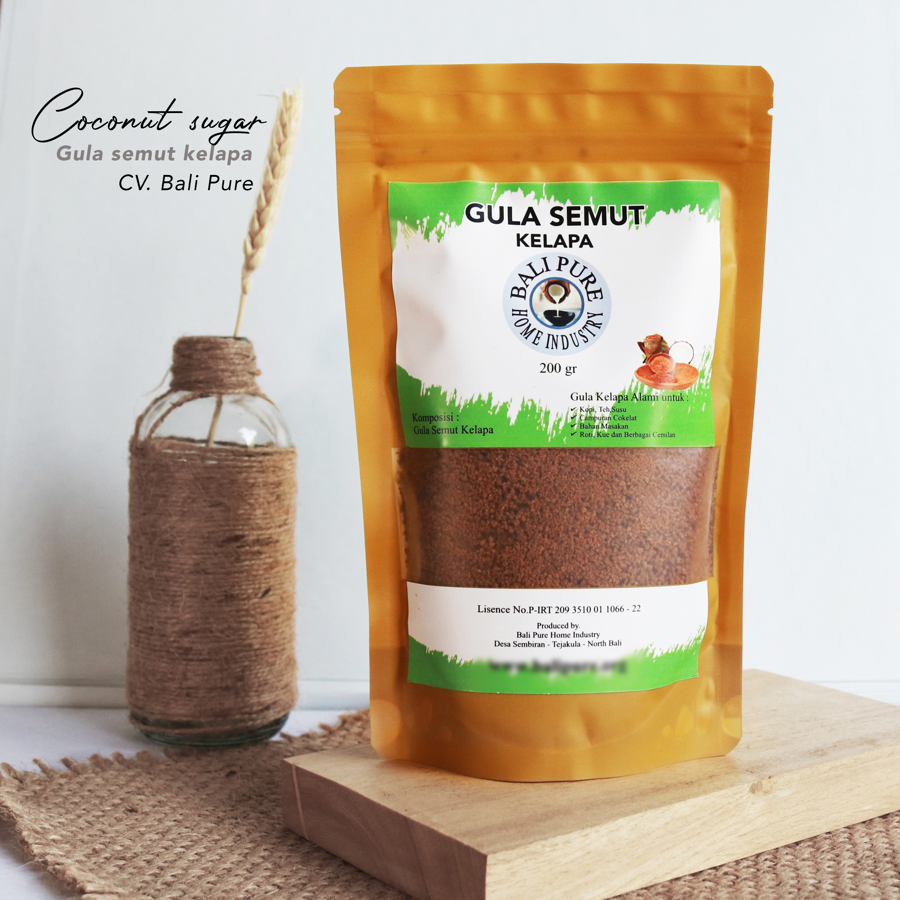 Bali Pure Home Industry - Gula Semut Kelapa 200gr