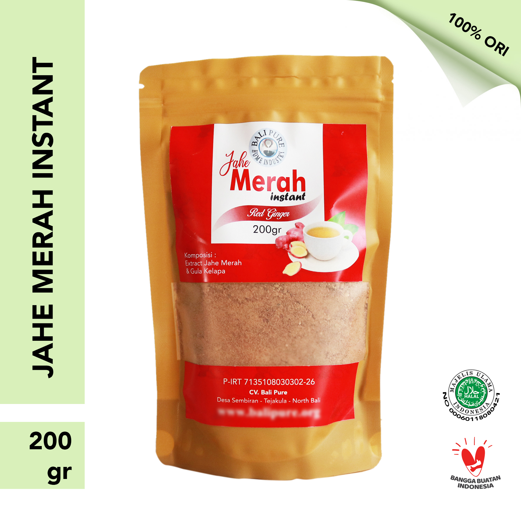 Bali Pure Home Industry - Ekstrak Jahe Merah 200gr Organik