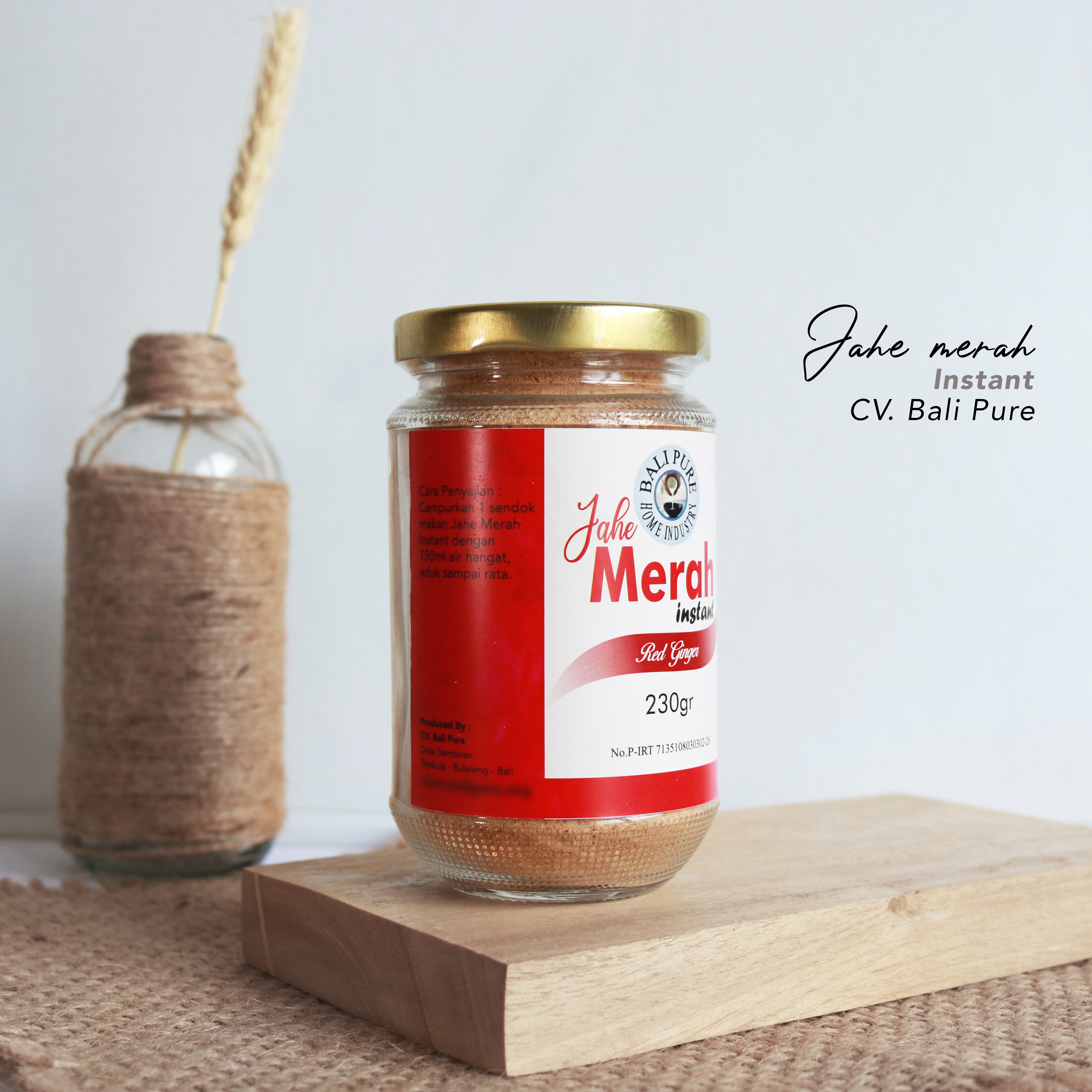 Bali Pure Home Industry - Jahe Merah Instan 230gr Organik