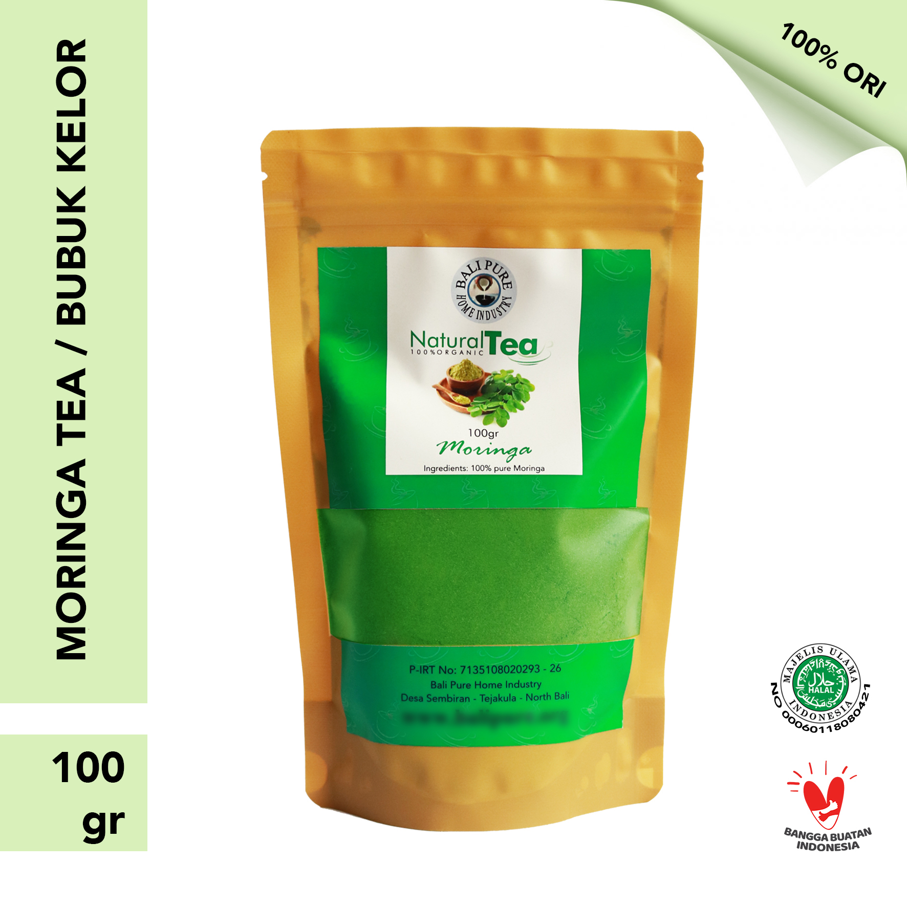 Bali Pure Home Industry - Bubuk Kelor - Moringa 100 gram Organik