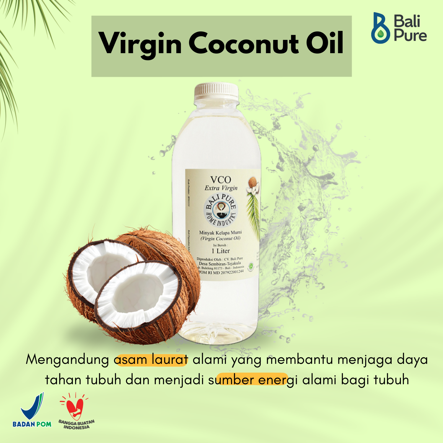 Bali Pure Home Industry - Herbal VCO 1000ml