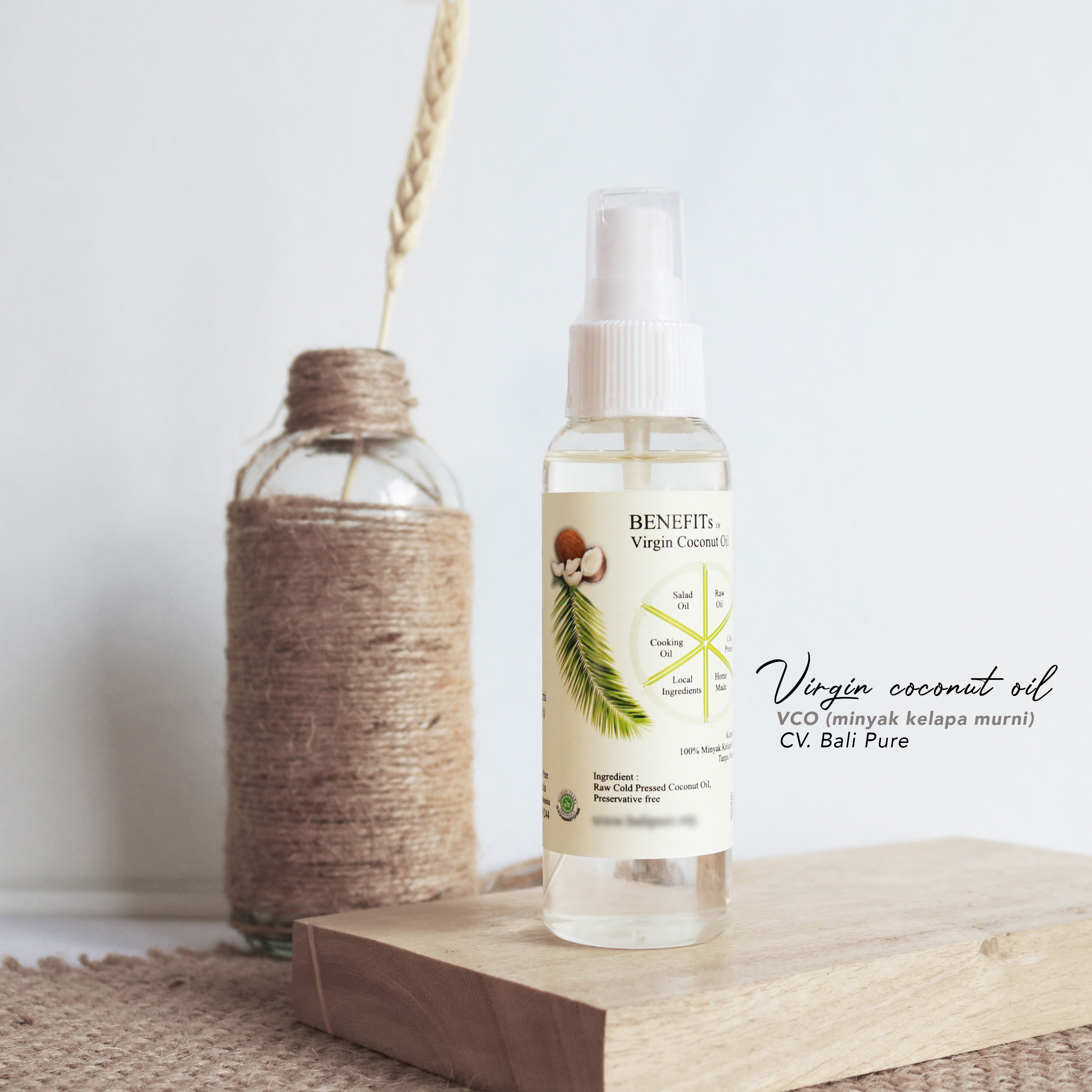 Bali Pure Home Industry - Virgin Coconut Oil (VC0) Minyak Kelapa Murni Alami Extra Virgin 100ml