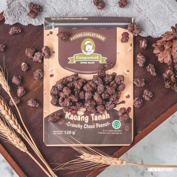 Snack Kacang Coklat Panggang Cangcomak Kacang Coklat Emak Cemilan Kacang Tanah Coklat