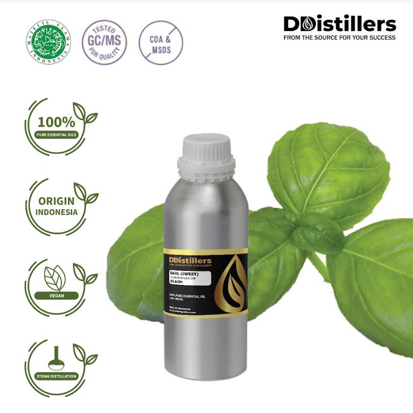 Minyak Selasih / Basil (Sweet) Essential Oil 100% Pure (500 ml)