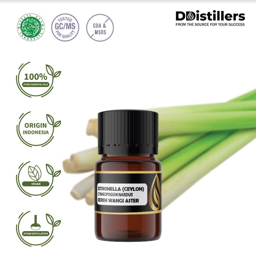 Sereh Wangi Aster / Citronella Ceylon Essential Oil 100% Pure (2-10 ml)