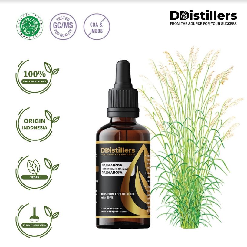 Minyak Atsiri Palmarosa / Palmarosa Essential Oil 100% Pure (50-500 ml)