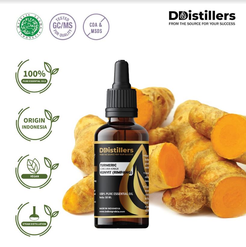 Minyak Atsiri Kunyit Rimpang / Turmeric Essential Oil 100% Pure (50-500 ml)