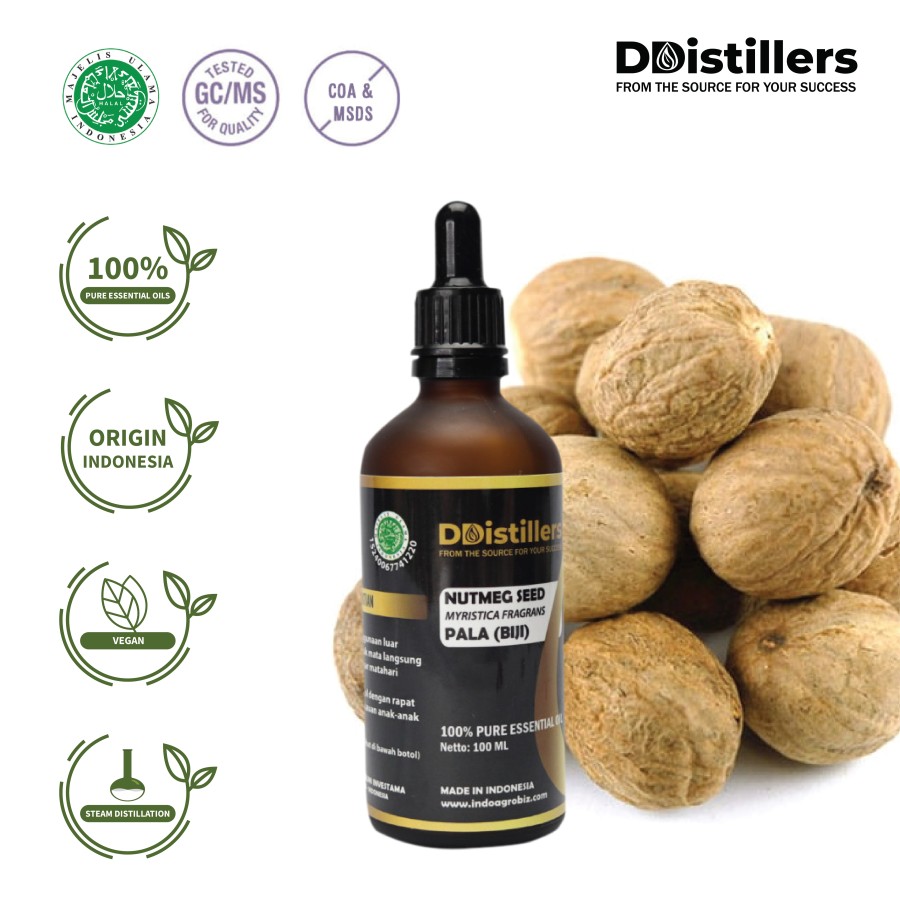 Minyak Atsiri Biji Pala / Nutmeg Seed Essential Oil 100% Pure (100 ml)