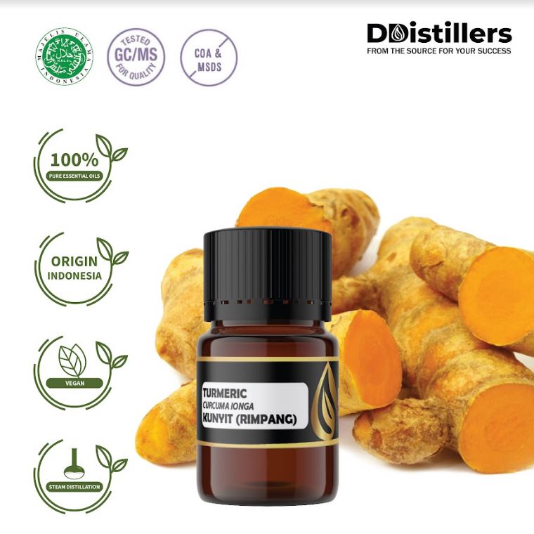 Minyak Atsiri Kunyit Rimpang / Turmeric Essential Oil 100% Pure (2-5 ml)