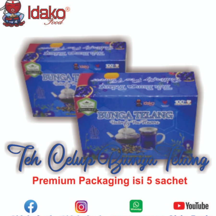 Teh Celup Bunga Telang Kemasan Premium