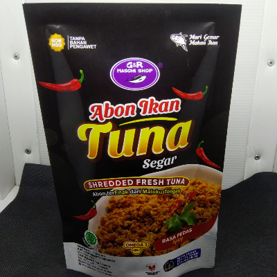 Abon ikan tuna segar rasa pedas 100 gr