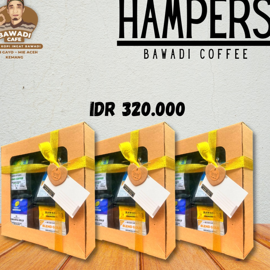 Hampers Parcel Hadiah Gift Bawadi Coffee Kopi (Paket A)