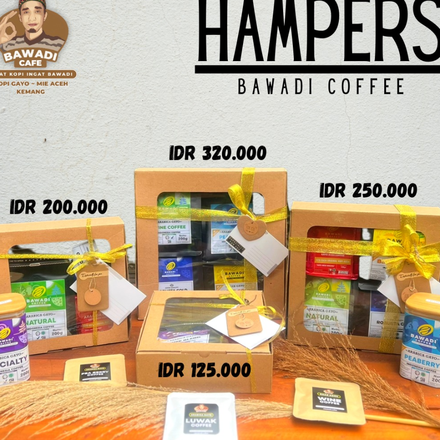 Hampers Parcel Hadiah Gift Bawadi Coffee Kopi (Paket A)