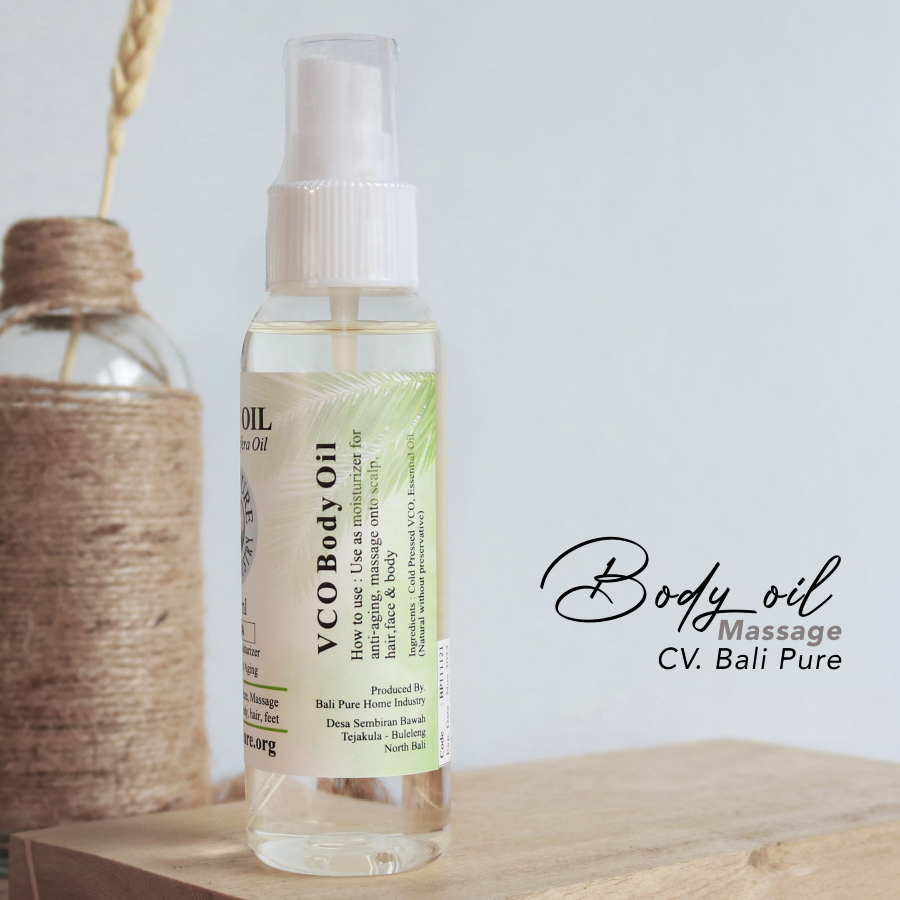 Bali Pure Home Industry Body Oil 100 ml Frangipani BPOM