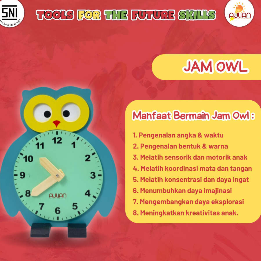 Mainan Edukasi / Mainan Anak - Jam Owl