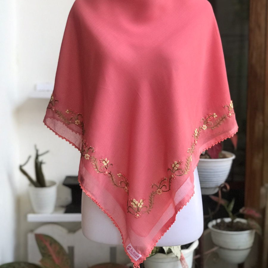 Jilbab Sulam Keliling Motif 1