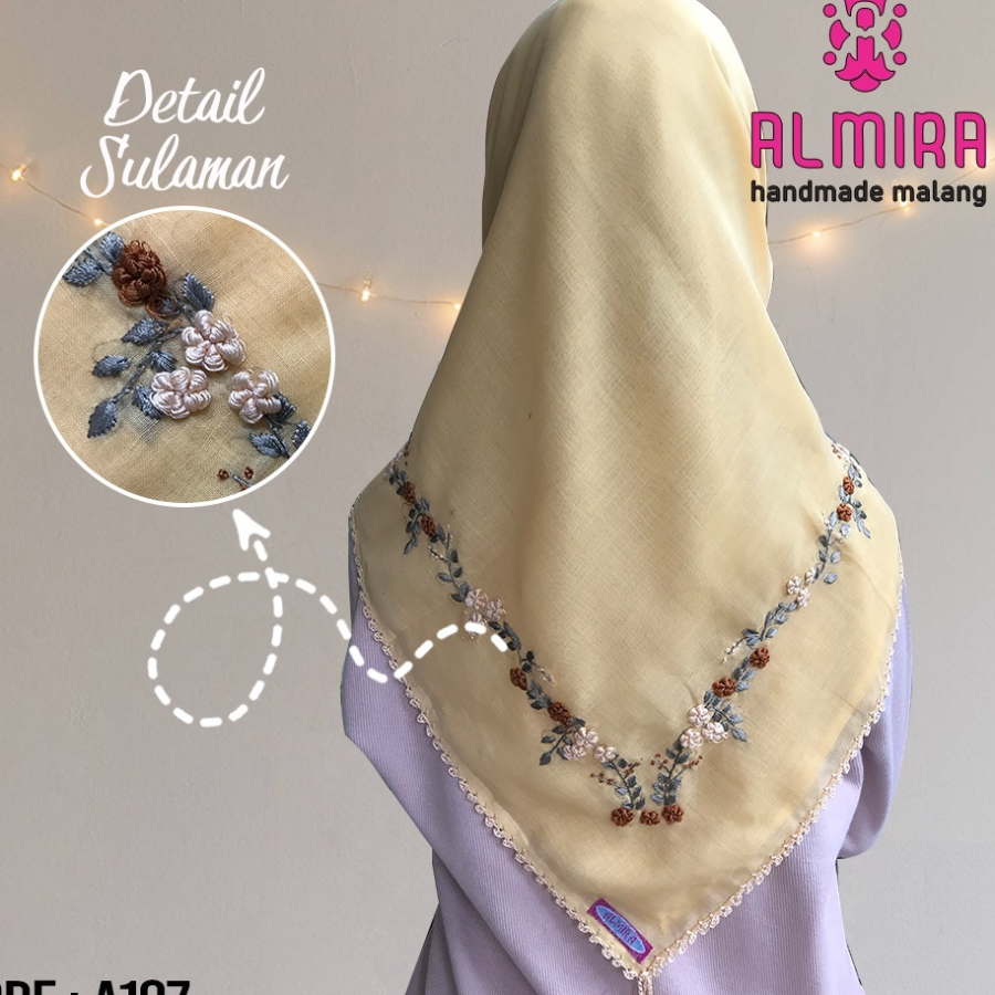 Jilbab Sulam Keliling Motif 6