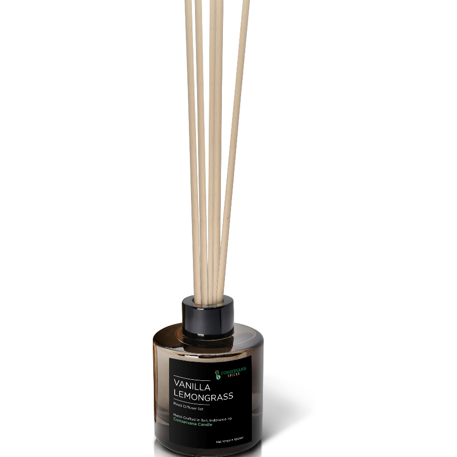 Natural Reed Diffuser Vanilla Lemongrass 100ml / Pengharum Ruangan