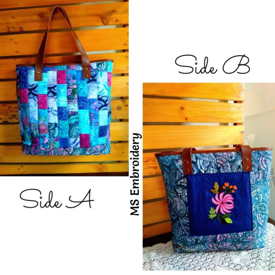 Totebag Hand Bag Tas Sulam Kombinasi Patchwork C