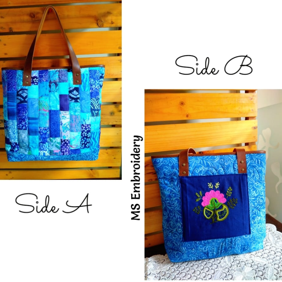 Totebag Hand Bag Tas Sulam Kombinasi Patchwork E