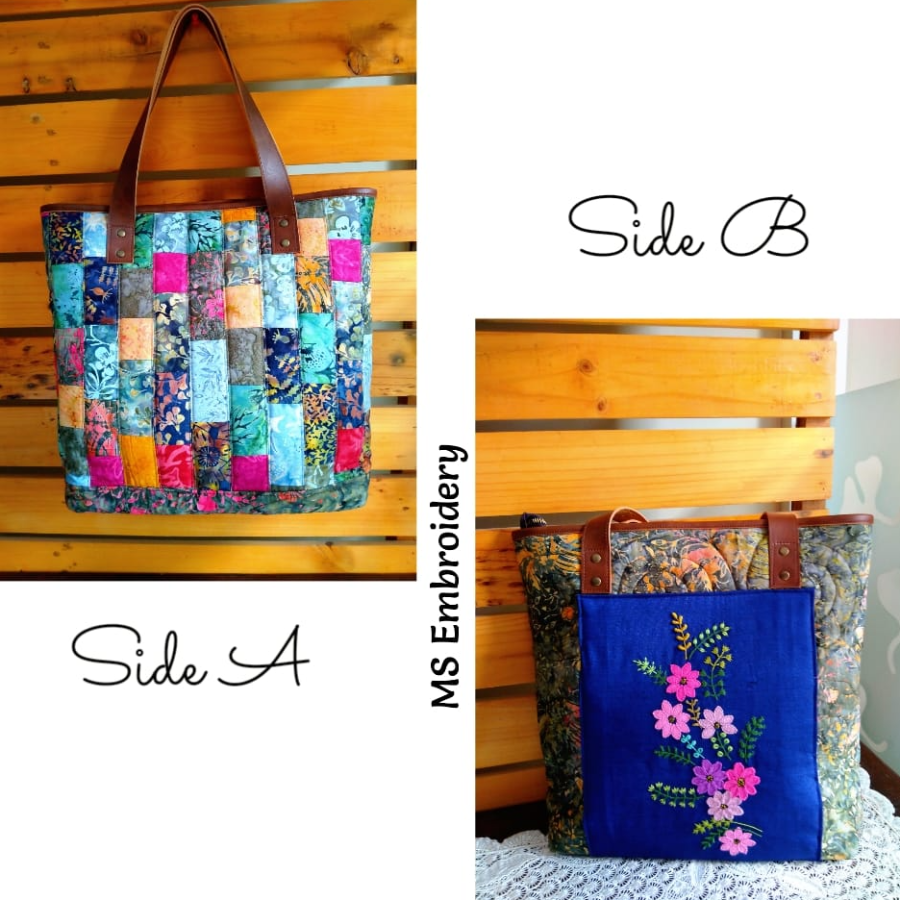 Totebag Hand Bag Tas Sulam Kombinasi Patchwork G