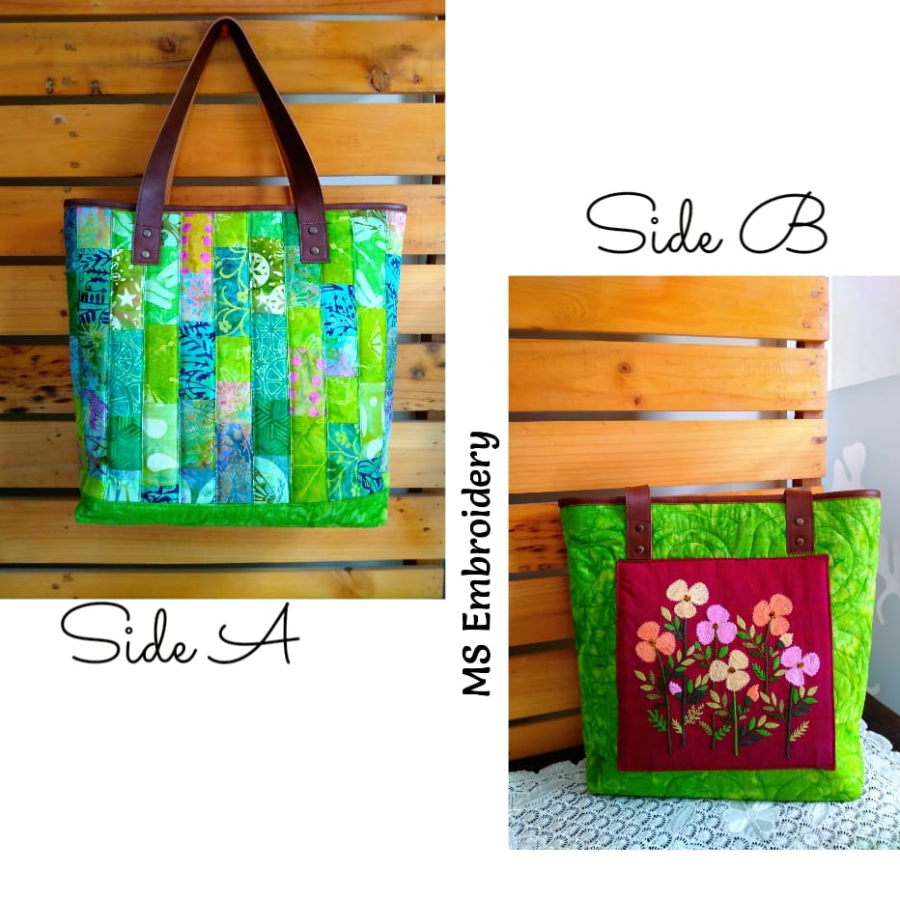 Totebag Hand Bag Tas Sulam Kombinasi Patchwork H