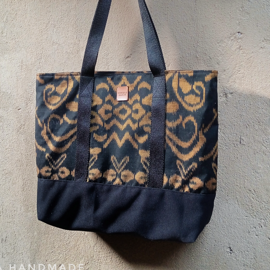 Sunflower bag / Tenun Big Tote Bag Kemala Handmade