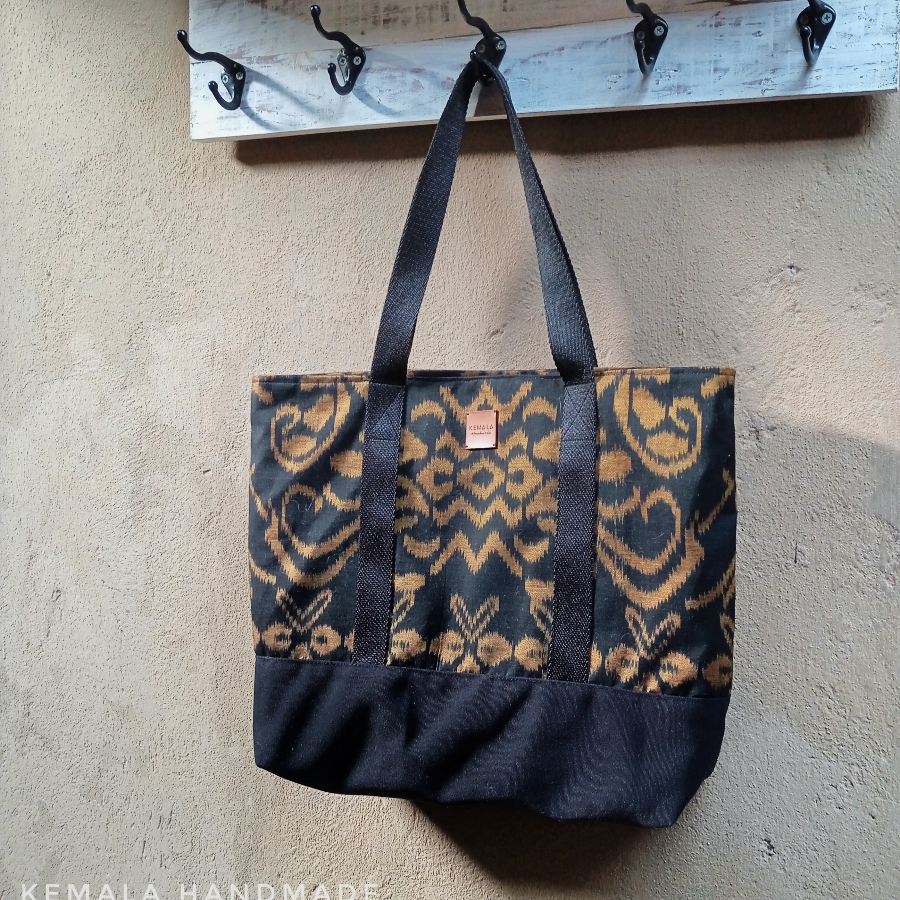 Sunflower bag / Tenun Big Tote Bag Kemala Handmade