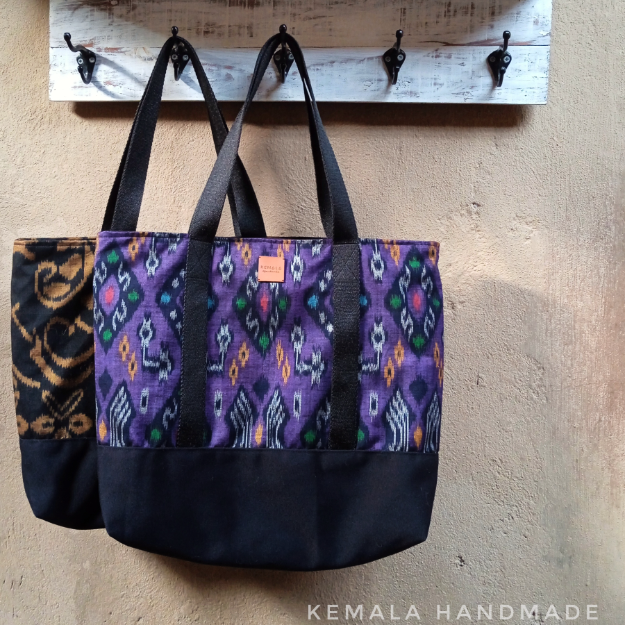 Sunflower bag / Tenun Big Tote Bag Kemala Handmade