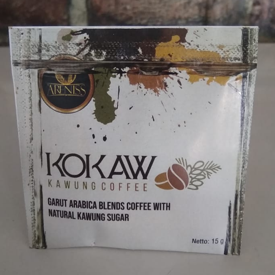 Kopi Kawung KOKAW SACHET Kopi Blend Arabica Robusta dengan Gula Kawung Asli 15gr siap seduh