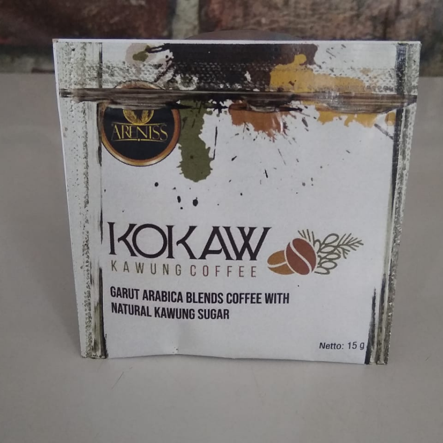 Kopi Kawung KOKAW SACHET Kopi Blend Arabica Robusta dengan Gula Kawung Asli 15gr siap seduh