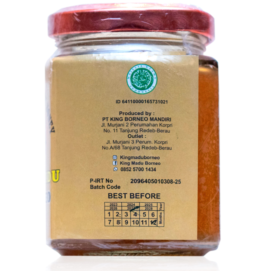 Hampers Madu Asli Hutan Kalimantan yellow honey goni King Madu Borneo Uk. 200g