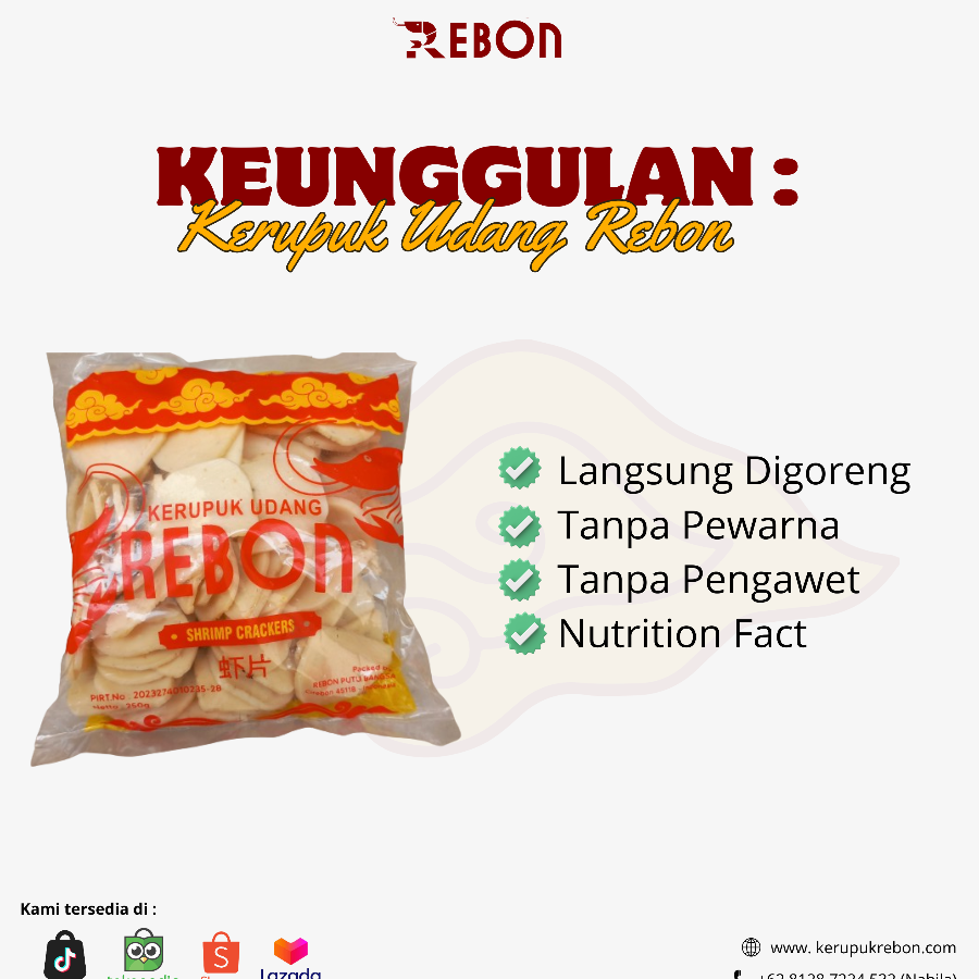 Kerupuk Udang Mentah Ukuran Kancing 250gr