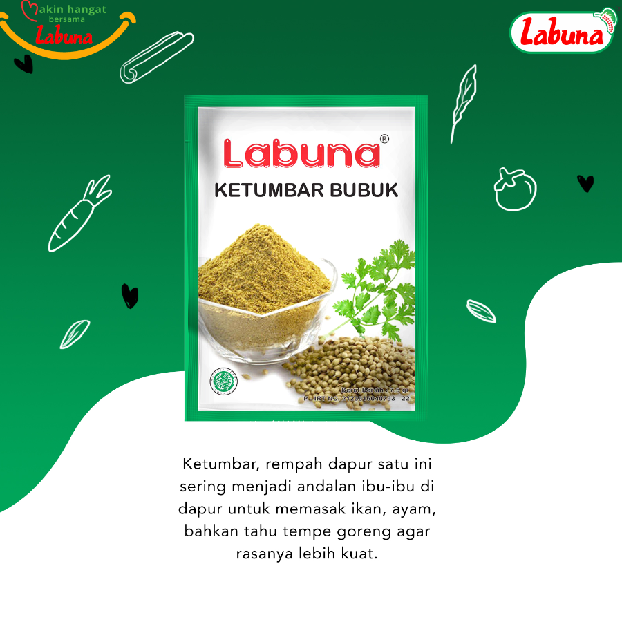 Rempah Bubuk Labuna (Lada, Ketumbar, Kunyit)