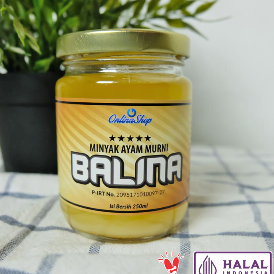 BALINA Minyak Ayam Murni 250ml Halal Kemasan Stoples Kaca