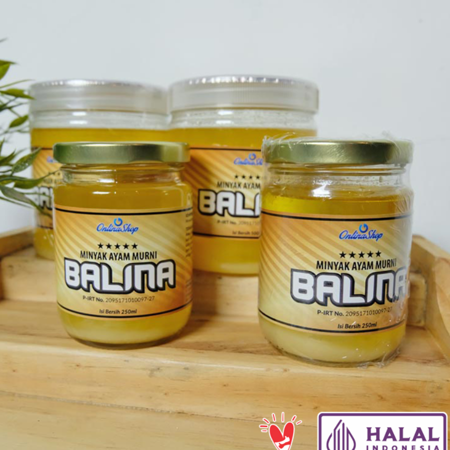 BALINA Minyak Ayam Murni 250ml Halal Kemasan Stoples Kaca