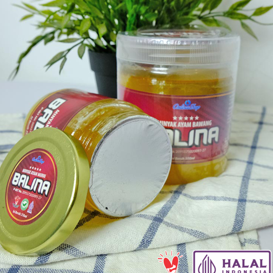 BALINA Minyak Ayam Bawang 250ml Halal Kemasan Stoples Kaca