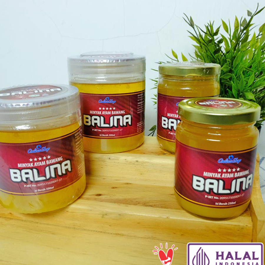 BALINA Minyak Ayam Bawang 250ml Halal Kemasan Stoples Kaca